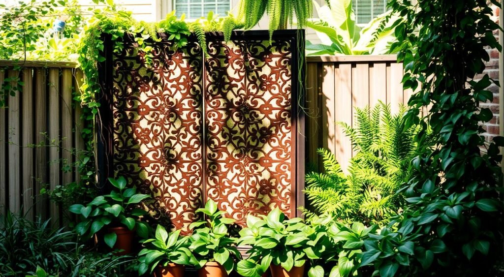 decorative privacy structures for backyard oasis