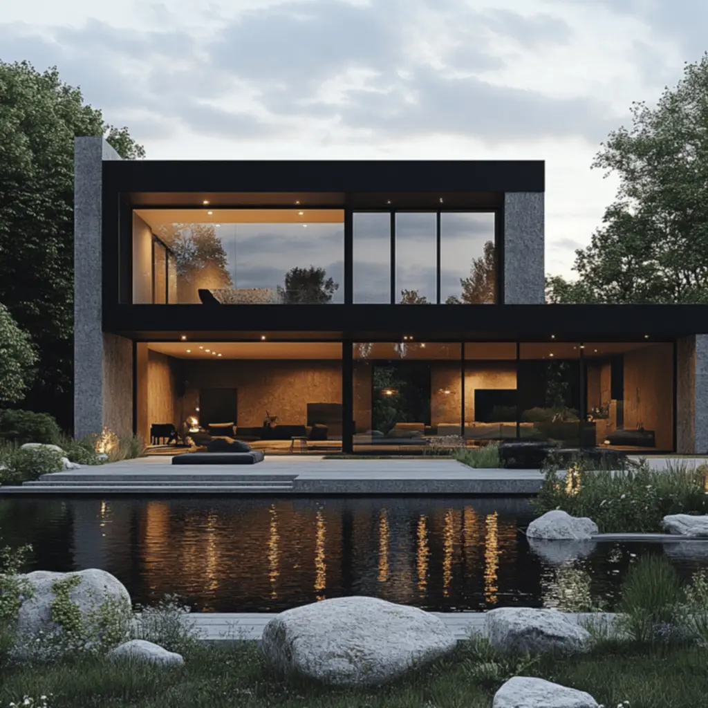 Modern home interior with minimalist design