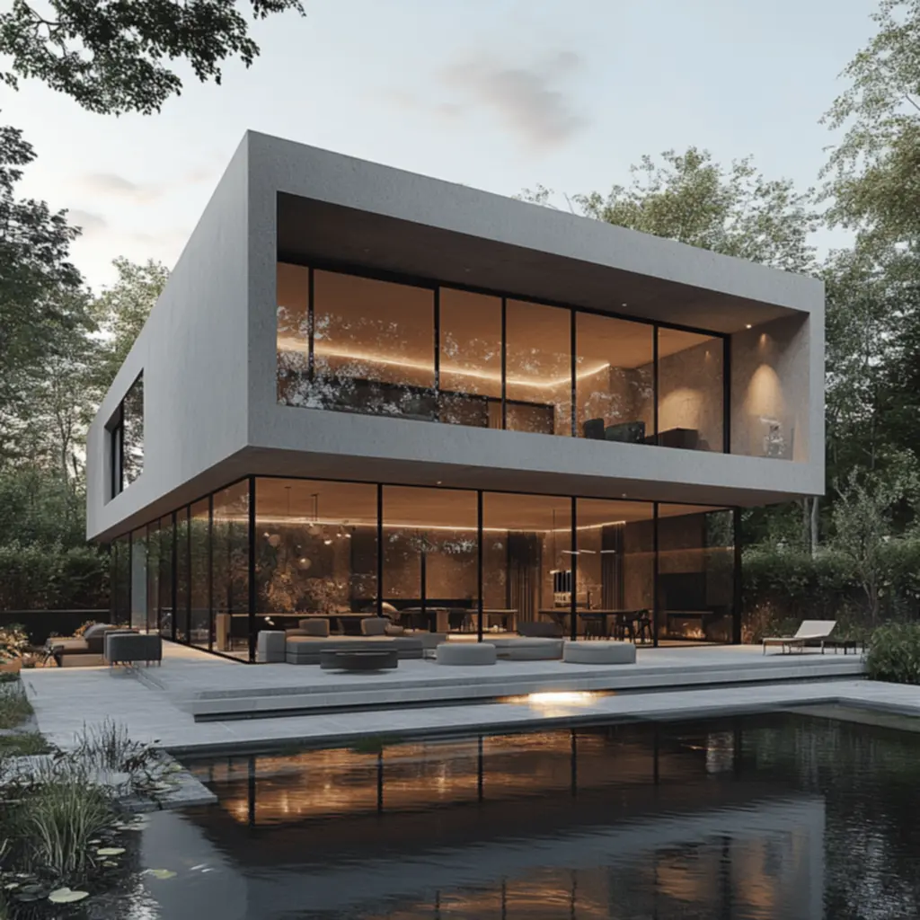 Geometric shape features in modern architecture