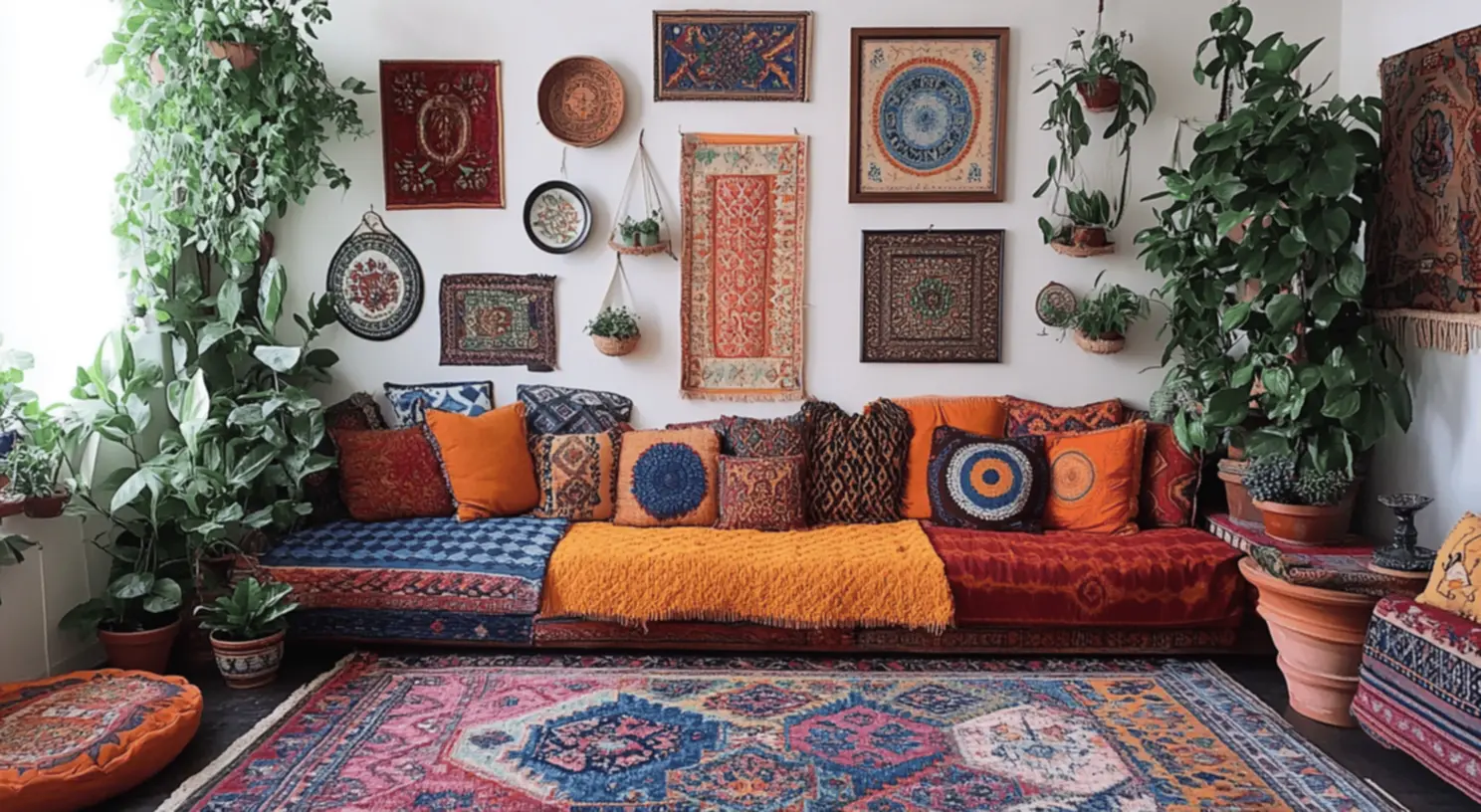 Geometric wallpaper design