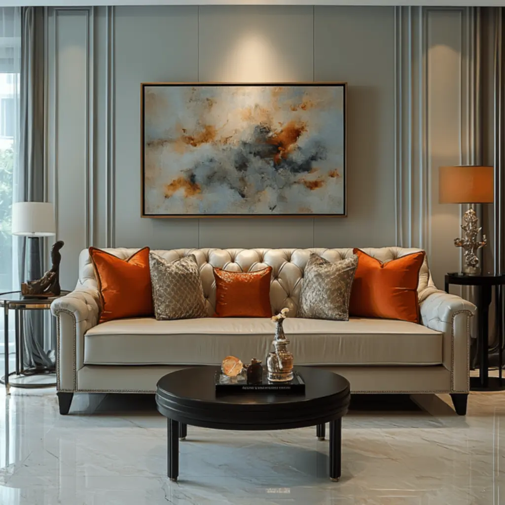 Elegant living space showcasing luxury design