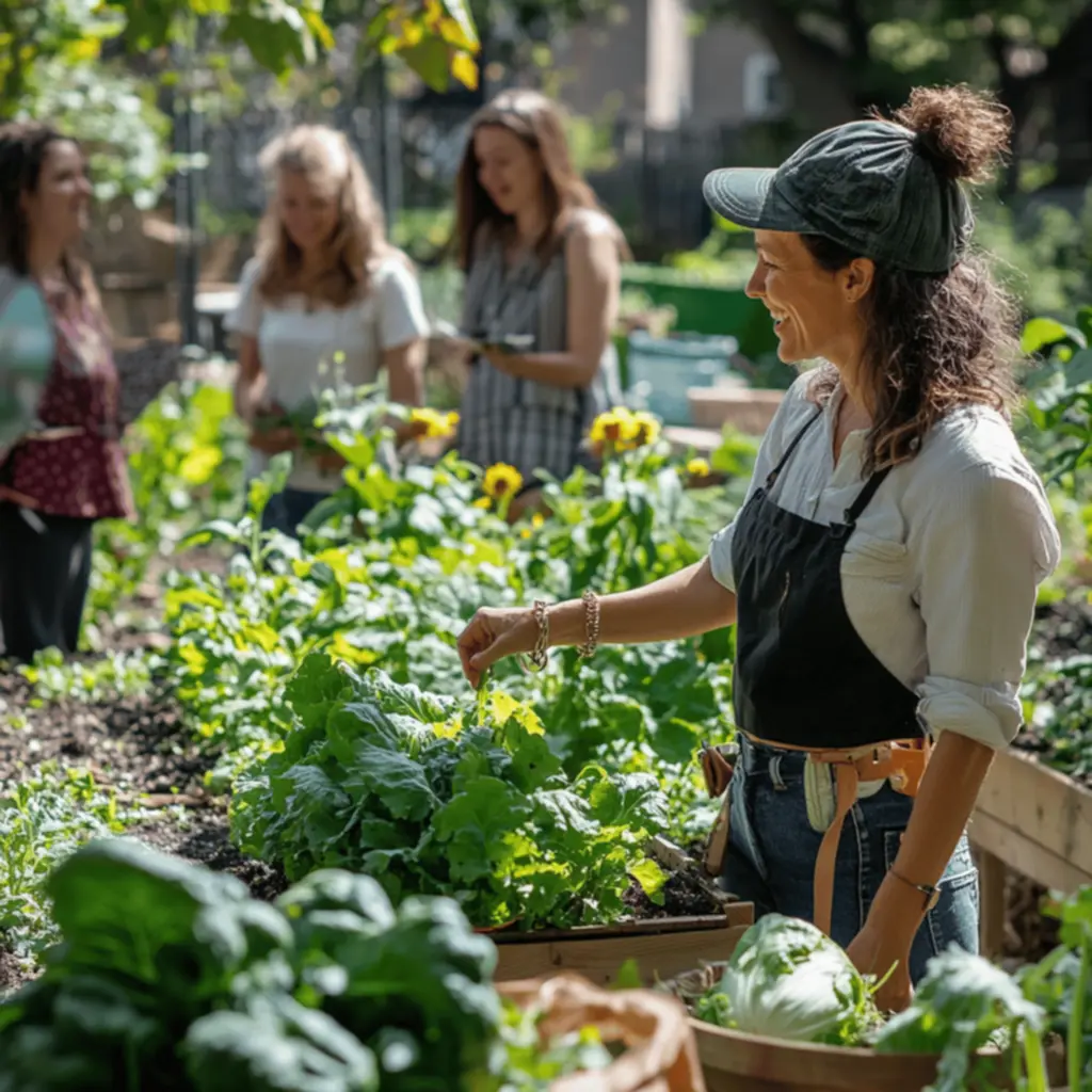 Master gardener leading a workshop