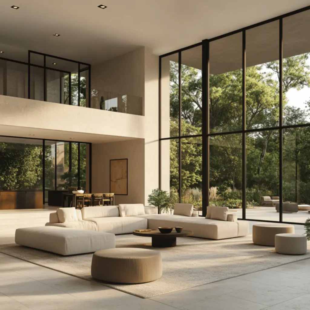 Neutral color palette in modern interior design