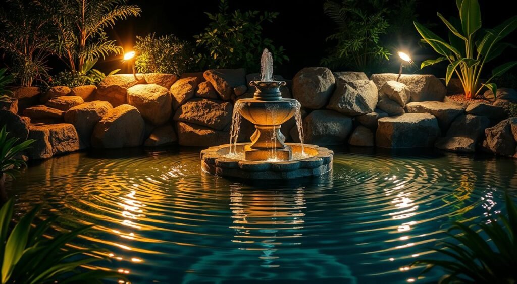 water feature lighting ideas