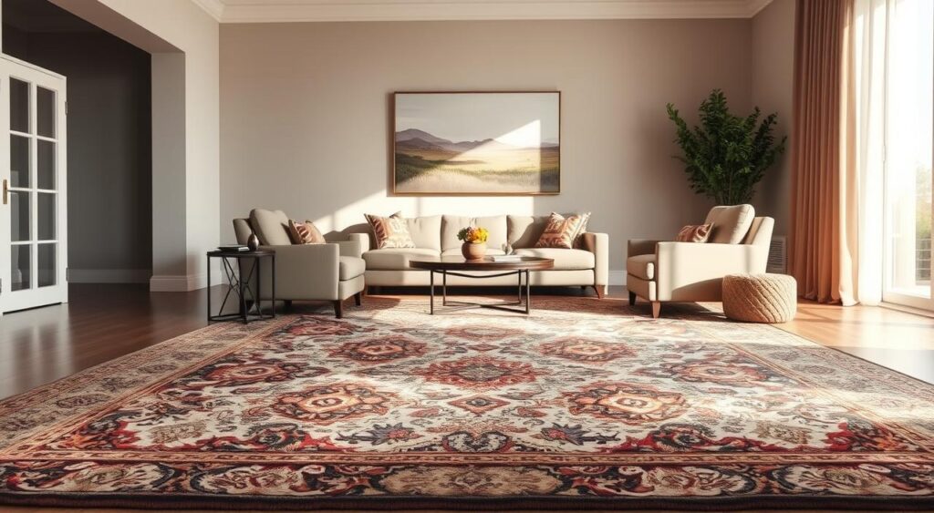 Choosing the right size for statement rugs Choosing the right size for statement rugs
