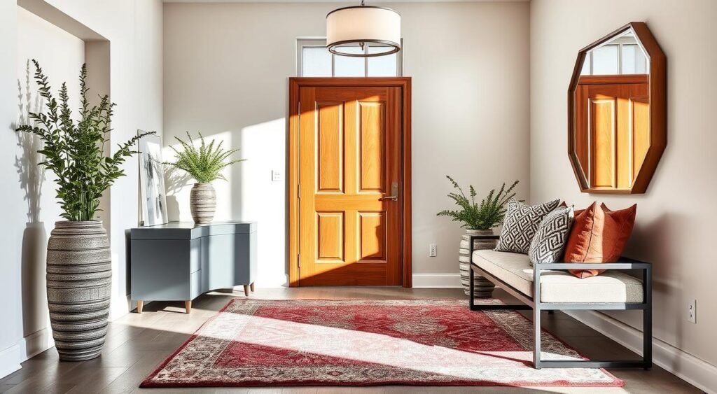 Color schemes for entryways with various textures in entryway decor Color schemes for entryways with various textures in entryway decor