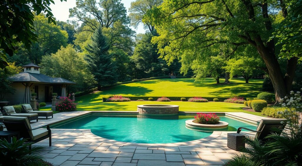 Green pool landscaping ideas Green pool landscaping ideas