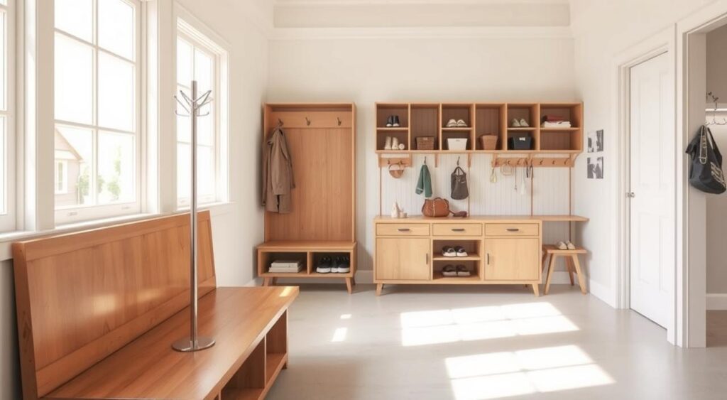 furniture arrangement in a mudroom furniture arrangement in a mudroom