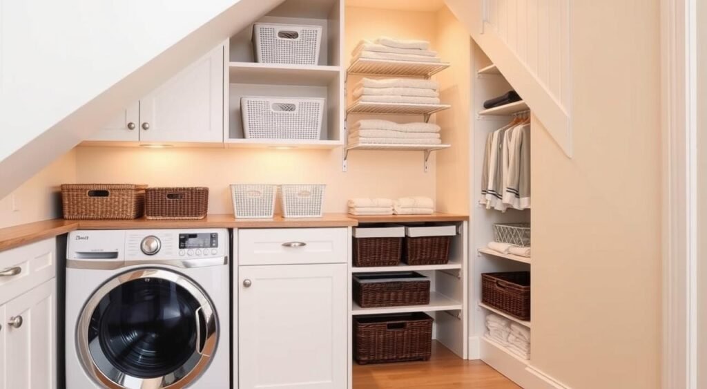 under-stair laundry room under-stair laundry room