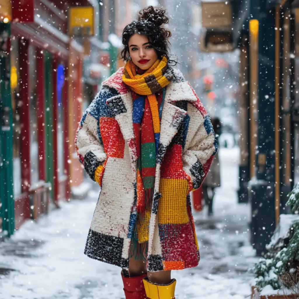 Cozy winter fabrics like wool and cashmere