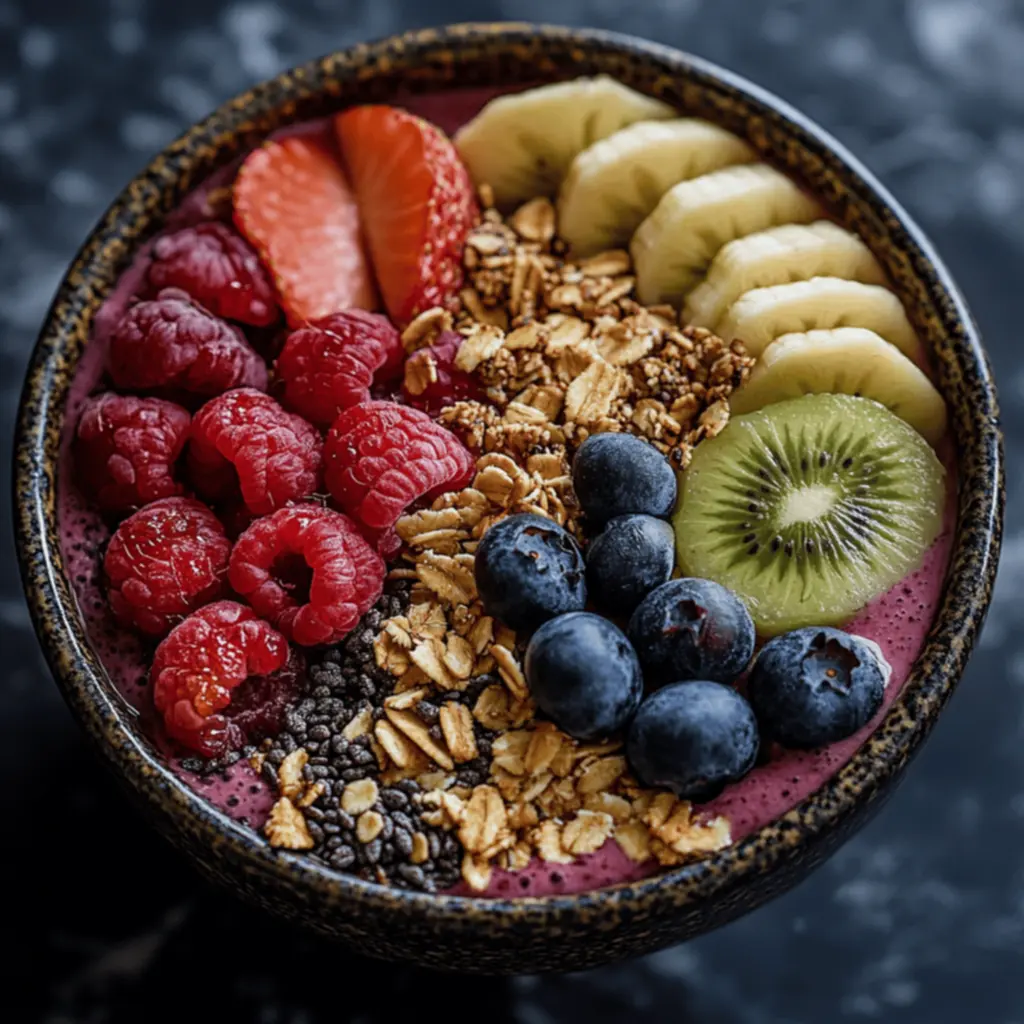 A variety of trendy foods displayed